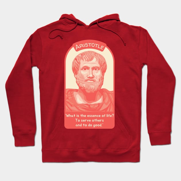 Aristotle Portrait and Quote Hoodie by Slightly Unhinged